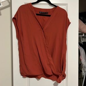 Burnt orange blouse